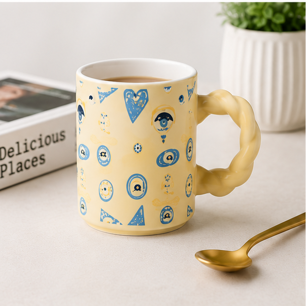 Yellow Ceramic Tea Coffee Mug for Drinkware Collection (YM2844)