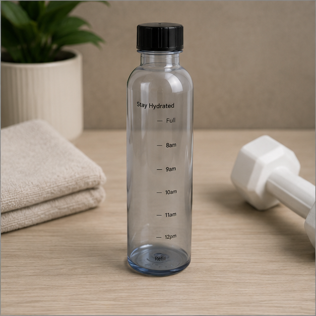 Black Glass Water Bottle for Daily Use (YM2175)