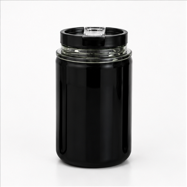 350ml Black Coffee Tumbler for Hot &  Cold Drinks (YM1624)