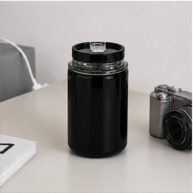 350ml Black Coffee Tumbler for Hot &  Cold Drinks (YM1624)