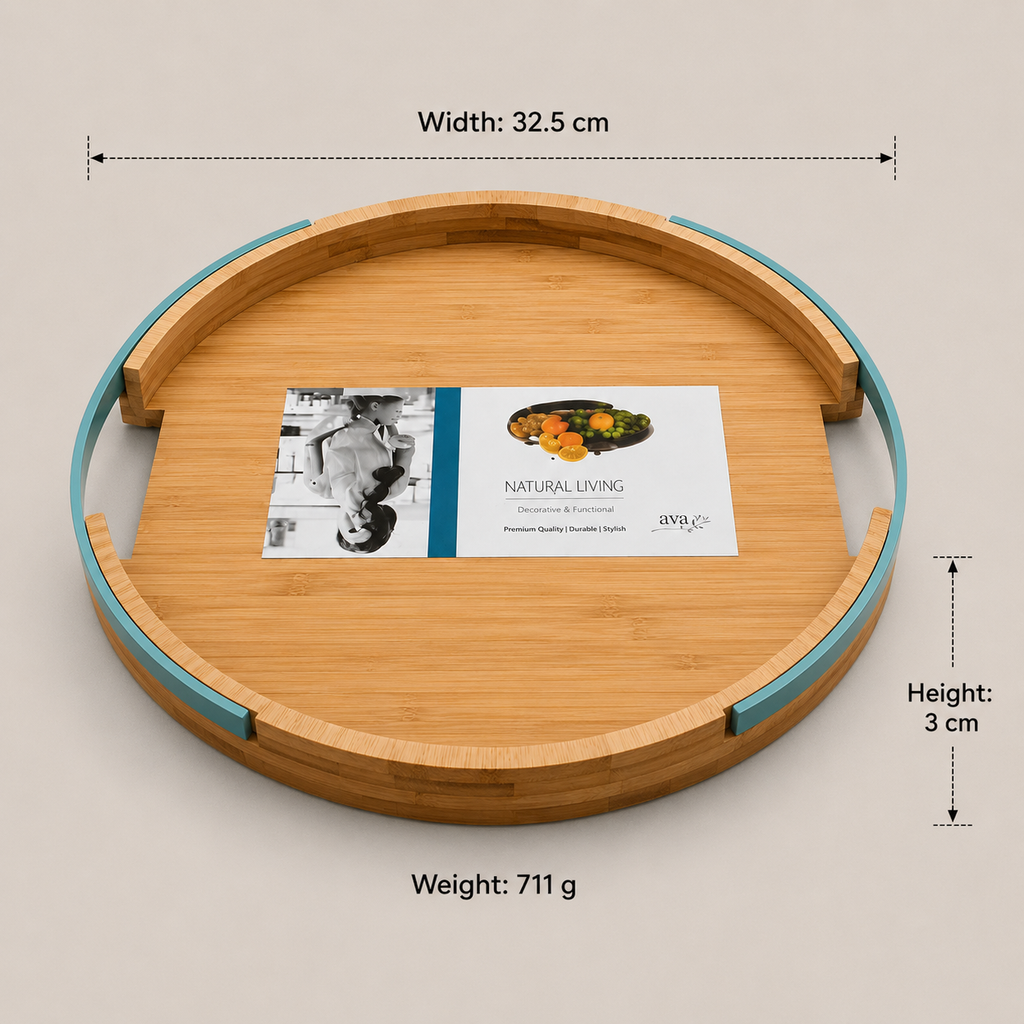 Wooden Round Serving Tray(YM131)