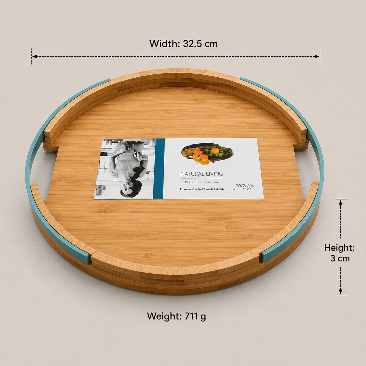 Wooden Round Serving Tray(YM131)