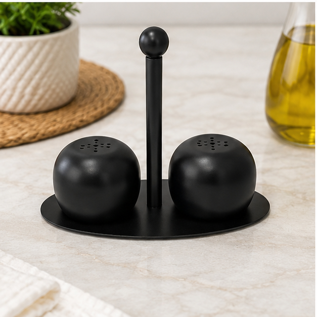 Salt Dispensers Black Set of 2 (YM1675)