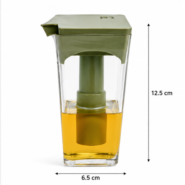 PurePour Glass Oil Dispenser – Green 210ml (YM2749)