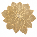 Gold Flower Design Table Mat Set of 6 for Dining Table Styling (YM2665)