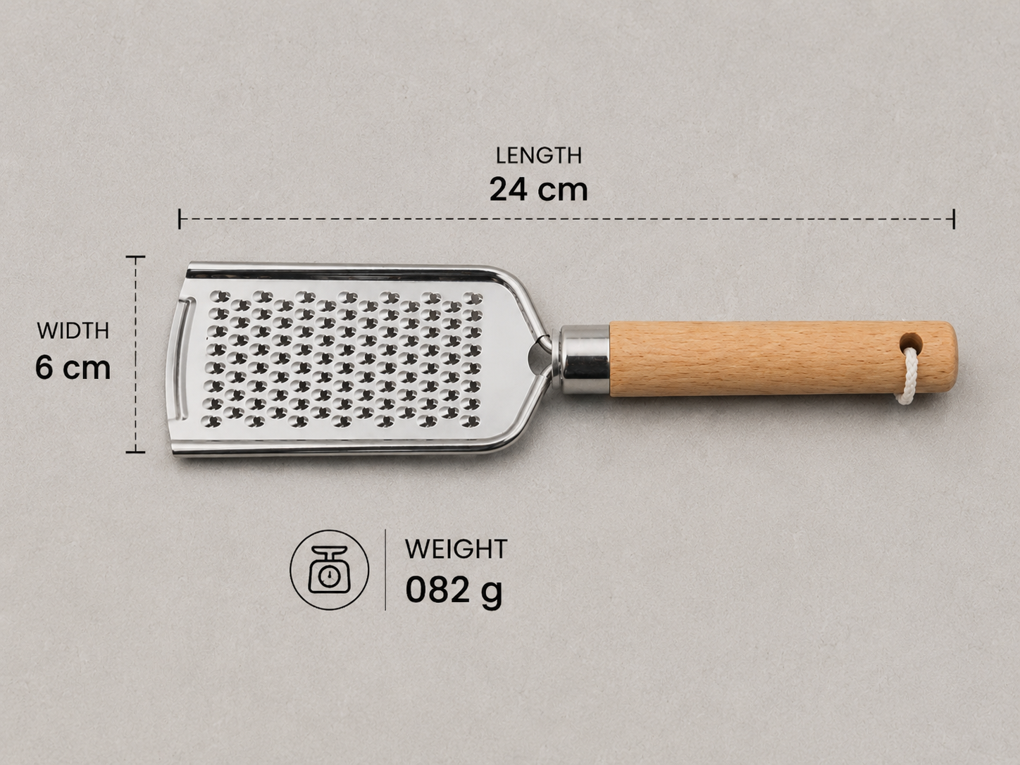 Stainless Steel Hand Grater with Wooden Handle(YM1656)