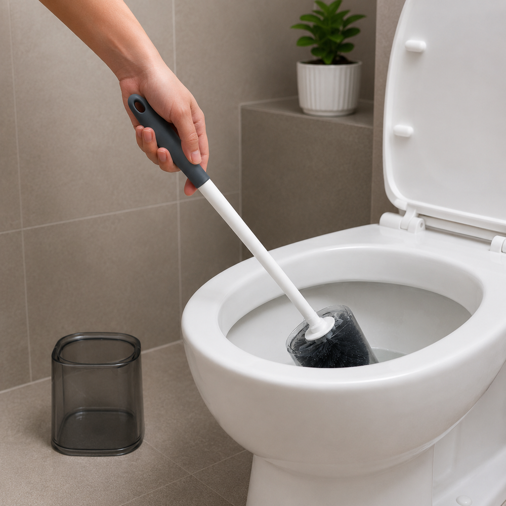 Premium Black Toilet Brush with Holder(YM2784)