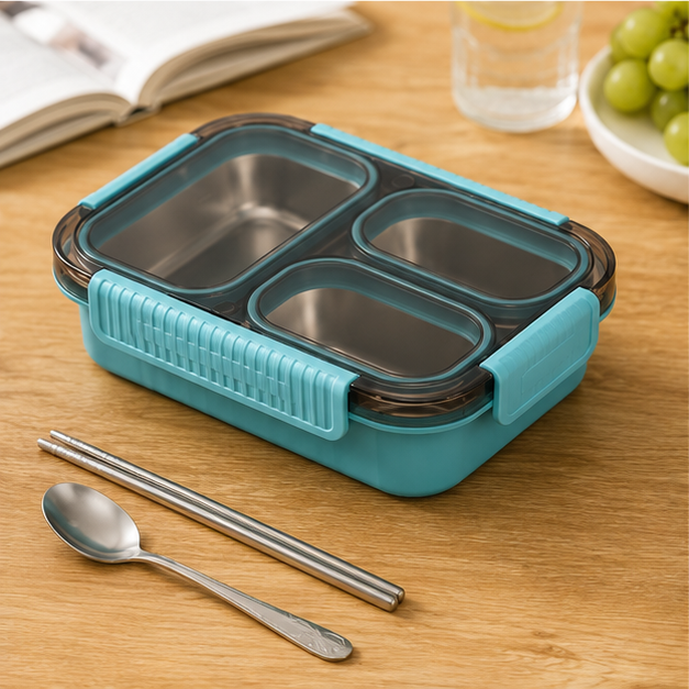 Blue Stainless Steel Kids Lunch Box (YM2482)