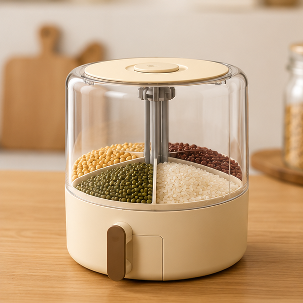 Off White Rice Storage Container (RB-E2332BE-S)