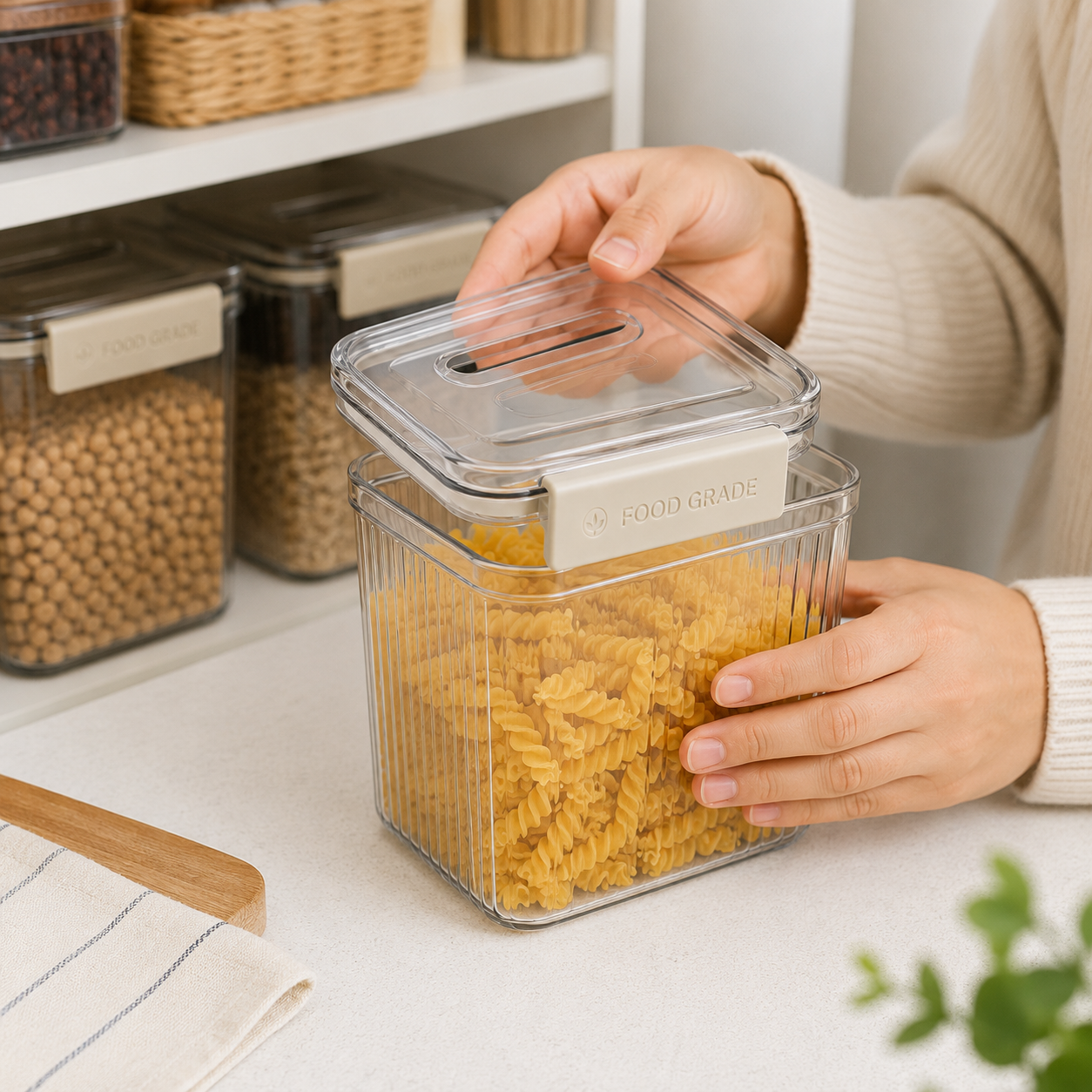 Clear Food Storage Container with Lid(YM1243)