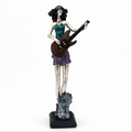 Modern Aqua Silver Singer Figurine Showpiece for Home Decor (YM1160)
