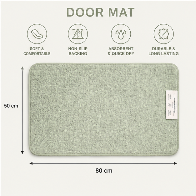 Green Door Mat for Home Entrance and Everyday Use (YM1873)
