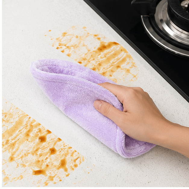 Purple Kitchen Cleaning Towel for Daily Use (YM363)
