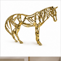 Gold Designer Horse Figurine for Home Decor (YM2260)