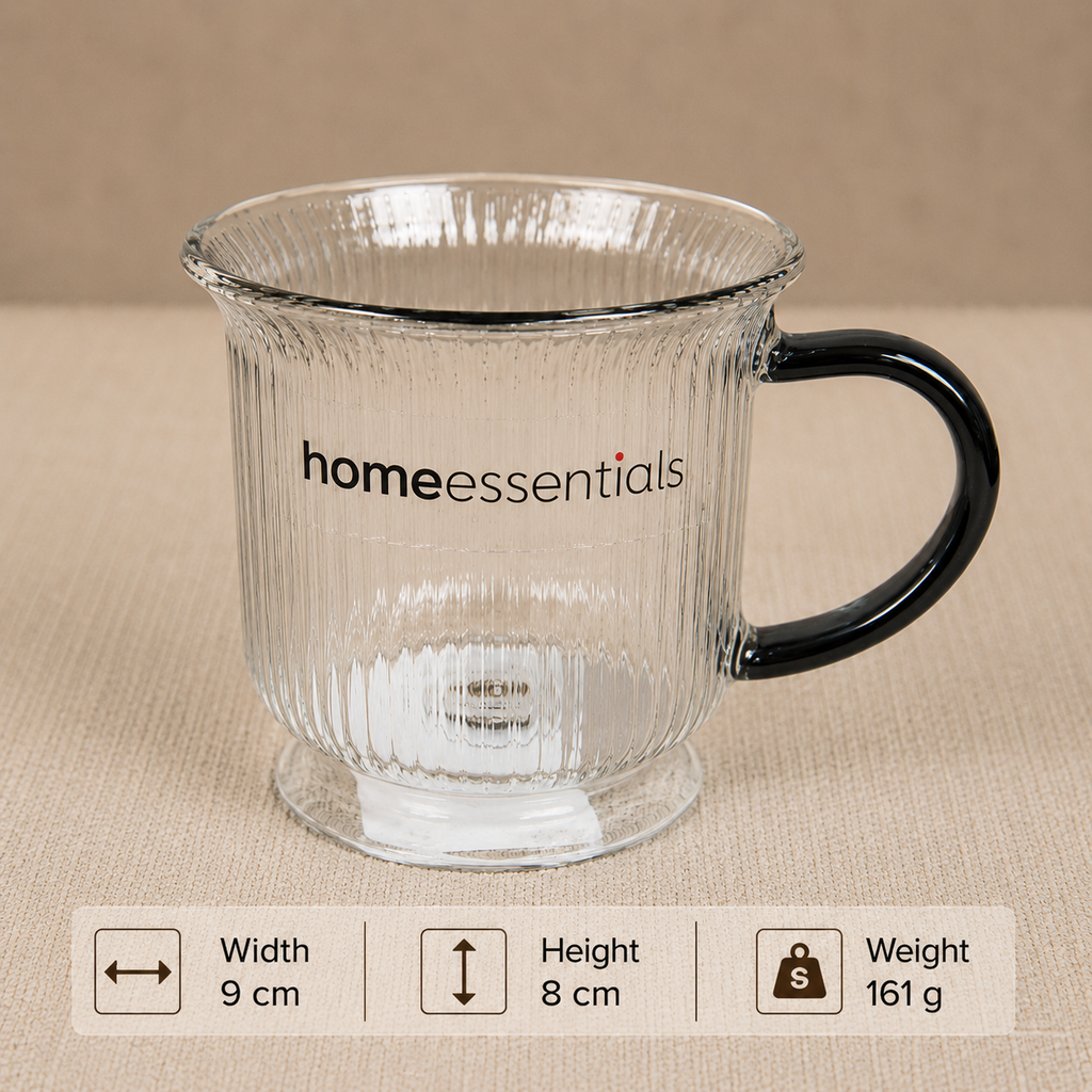 Ribbed Glass Coffee Mug(YM1693)