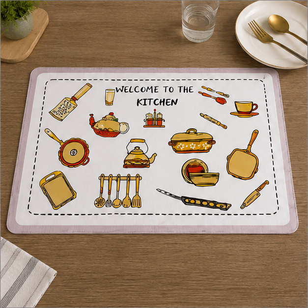 Silicone Kitchen Table Mat Set of 6 (YM718)