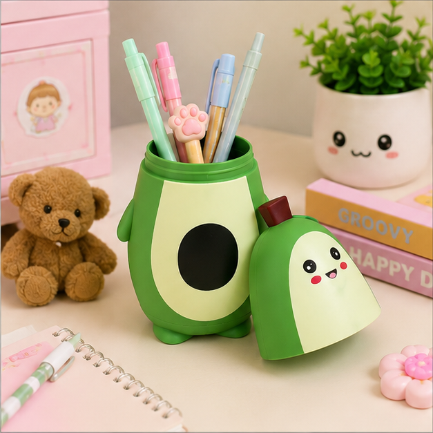 Avocado Kids Water Bottle with Straw Green (YM501)