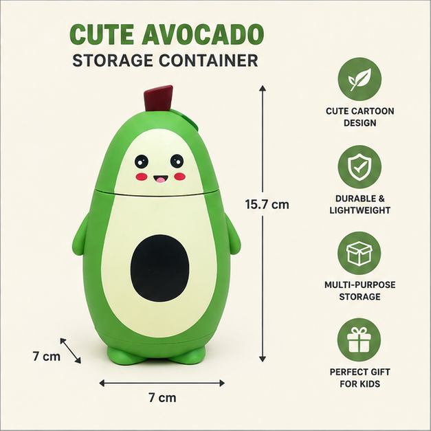 Avocado Kids Water Bottle with Straw Green (YM501)