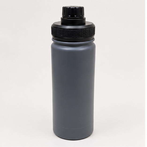 Grey Stainless Steel Vacuum Water Bottle 500ml (YM1992)