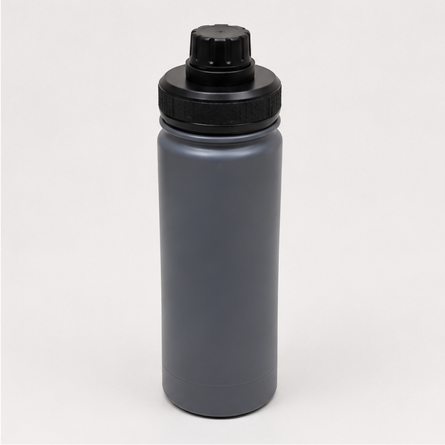 Grey Stainless Steel Vacuum Water Bottle 500ml (YM1992)