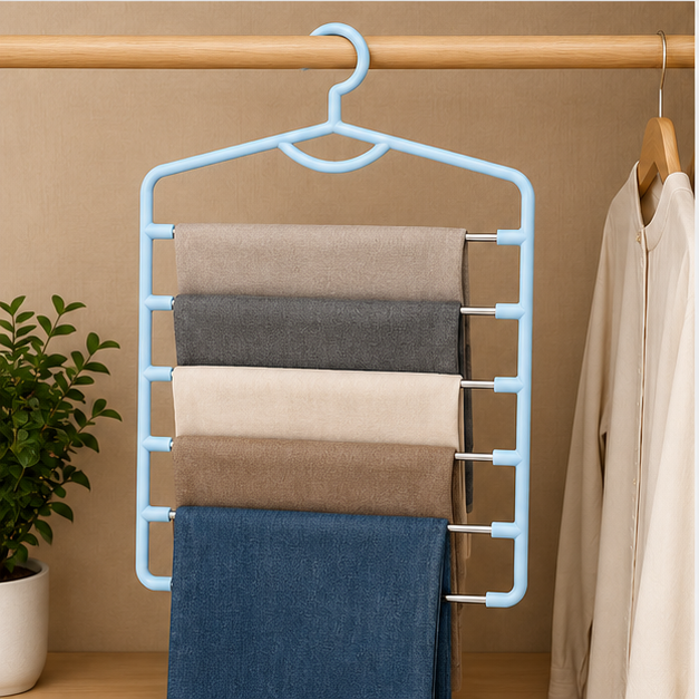 Blue Multi-Layer Clothes Hanger for Space Saving (YM420)