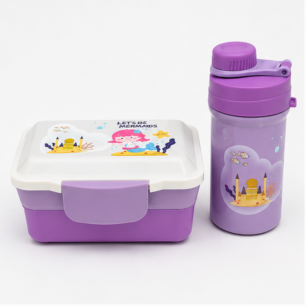 Purple Kids Lunch Box with Bottle (YM2473)