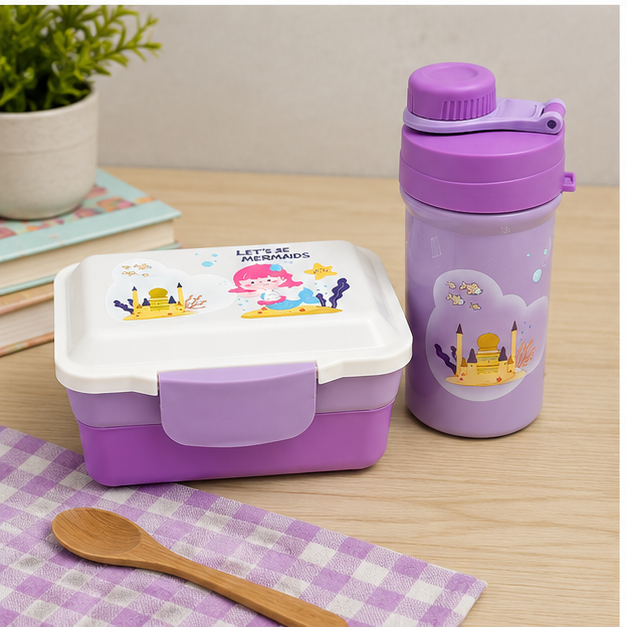 Purple Kids Lunch Box with Bottle (YM2473)