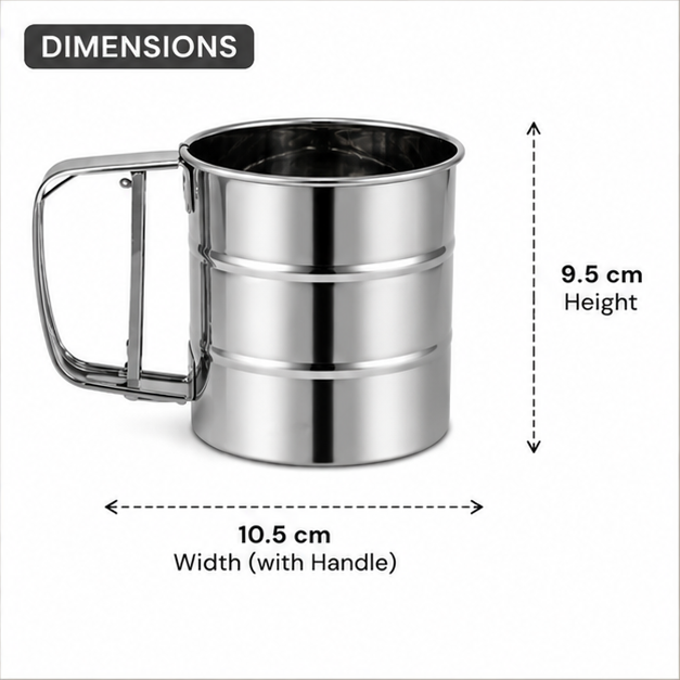 Stainless Steel Flour Sifter for Baking & Cooking (YM2045)