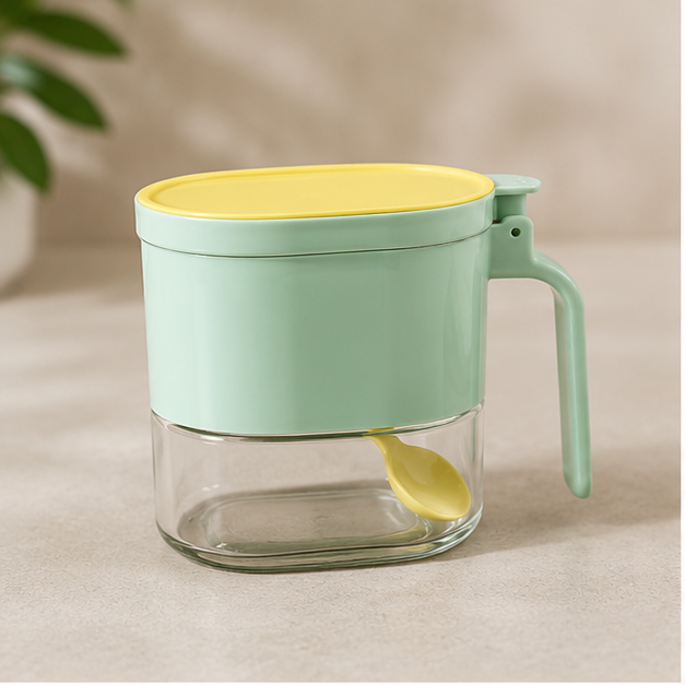 340ml Green Glass Seasoning Jar (YM1266)