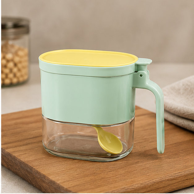 340ml Green Glass Seasoning Jar (YM1266)