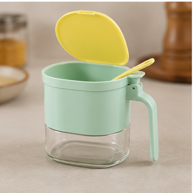 340ml Green Glass Seasoning Jar (YM1266)