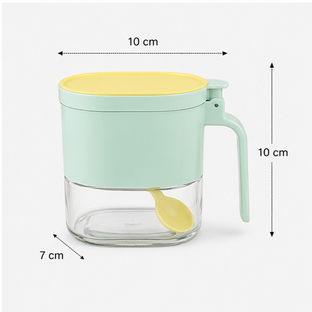 340ml Green Glass Seasoning Jar (YM1266)