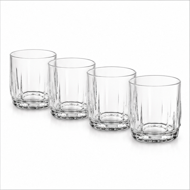 Premium Glass Whisky Tumbler for Bar & Kitchen Use (YM1394)