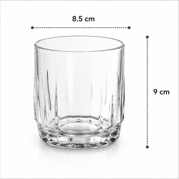 Premium Glass Whisky Tumbler for Bar & Kitchen Use (YM1394)