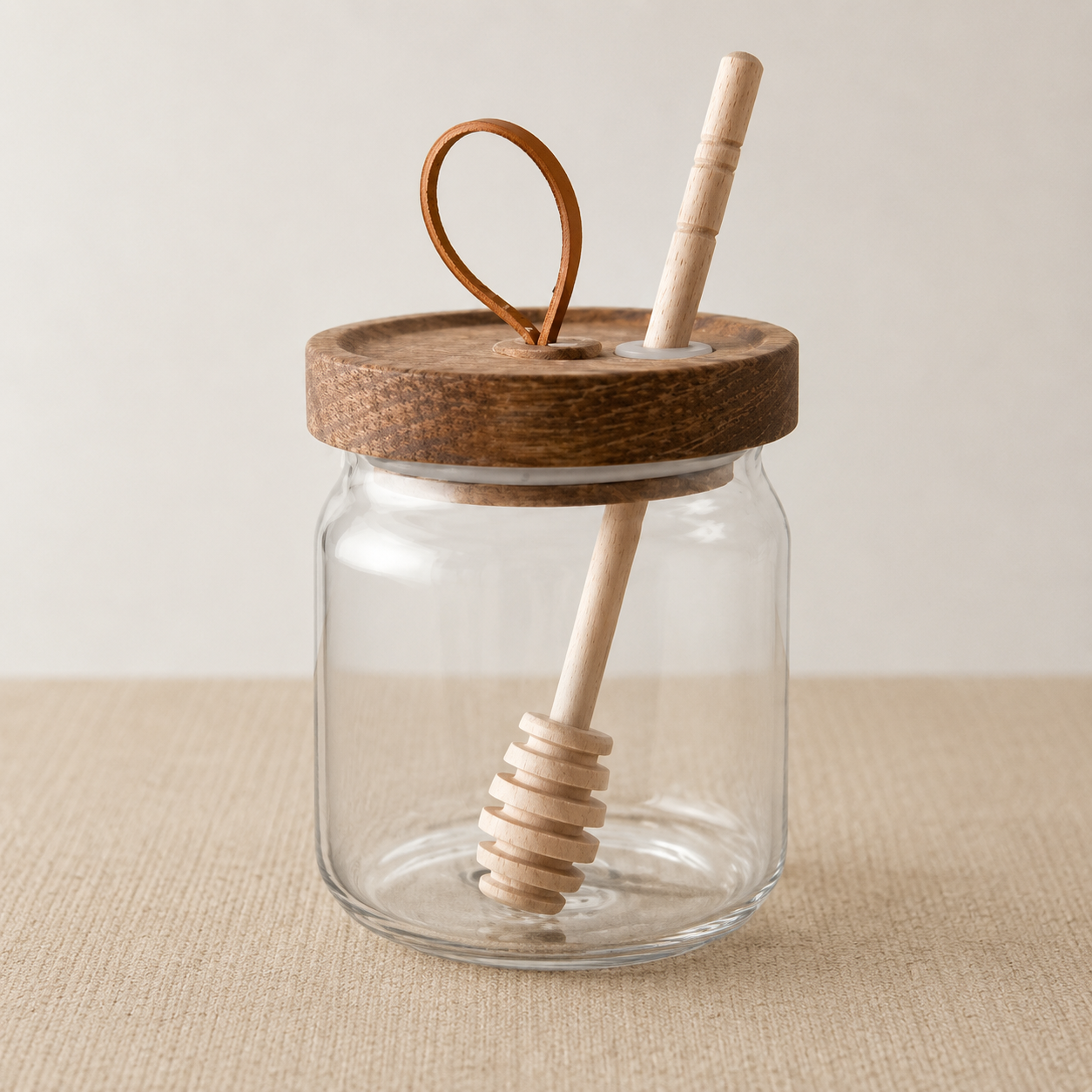 Glass Jar with Wooden Dipper(YM2466)