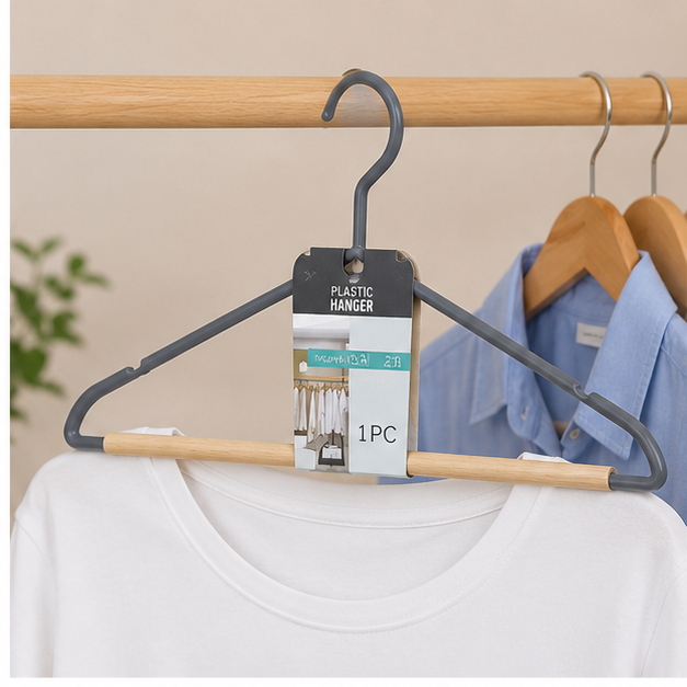 Grey Plastic Hanger for Clothes (YM421)