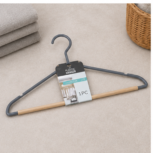 Grey Plastic Hanger for Clothes (YM421)