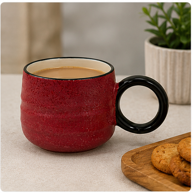Red Ceramic Tea & Coffee Cup (YM460)