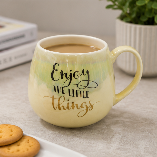 Yellow Ceramic Coffee Mug for Daily Use (YM2840)