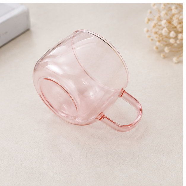 Pink Glass Cup for Tea & Coffee (YM1571)