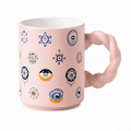 Pink Ceramic Tea Coffee Mug for Drinkware Collection (YM2844)