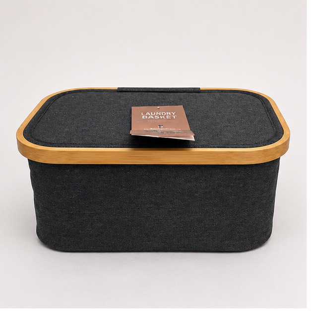 Dark Grey Oxford Laundry Basket (YM1896)