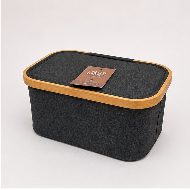 Dark Grey Oxford Laundry Basket (YM1896)