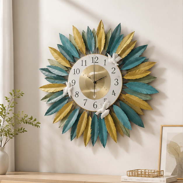 Decorative Multi Color Wall Clock for Modern Interiors (YM1093)
