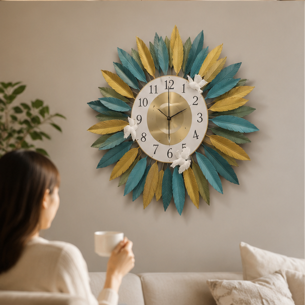 Decorative Multi Color Wall Clock for Modern Interiors (YM1093)