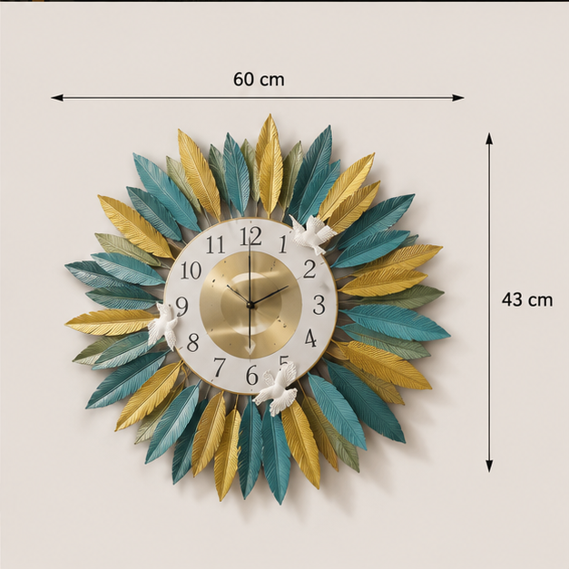 Decorative Multi Color Wall Clock for Modern Interiors (YM1093)
