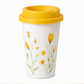 Yellow Floral Coffee Cup for Travel Drinkware (YM2856)
