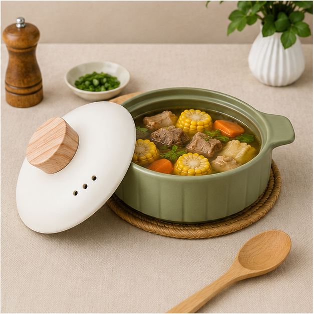 Green Insulated Casserole for Food Serving (YM607)