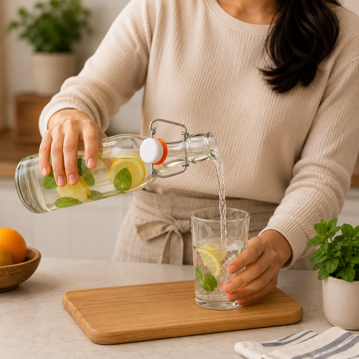 Ceramic Swing Top Storage Bottle(YM2015)