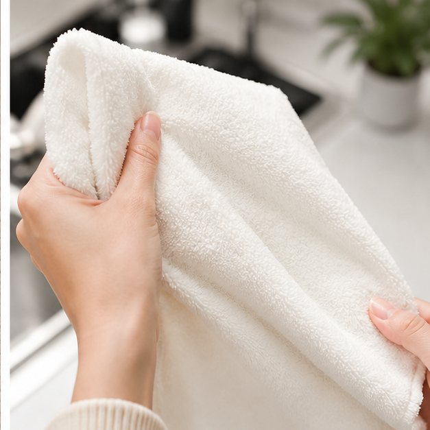 White Kitchen Cleaning Towel for Daily Use (YM363)